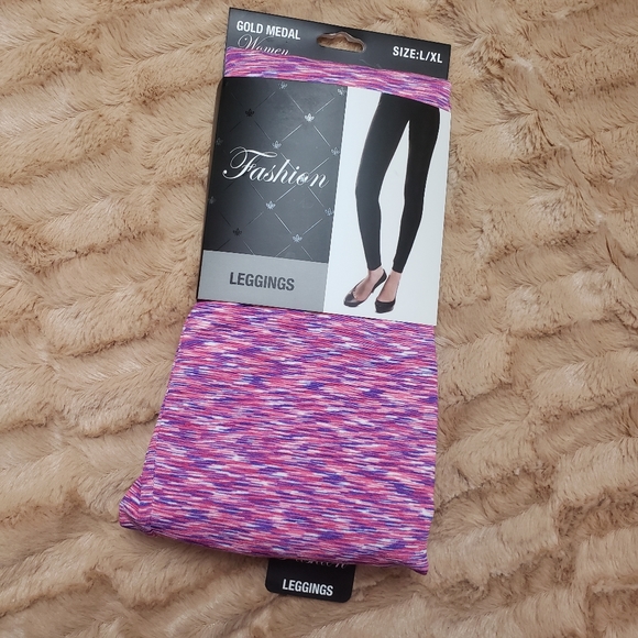 Nwt Gold Medal Fashion Leggings Pink 